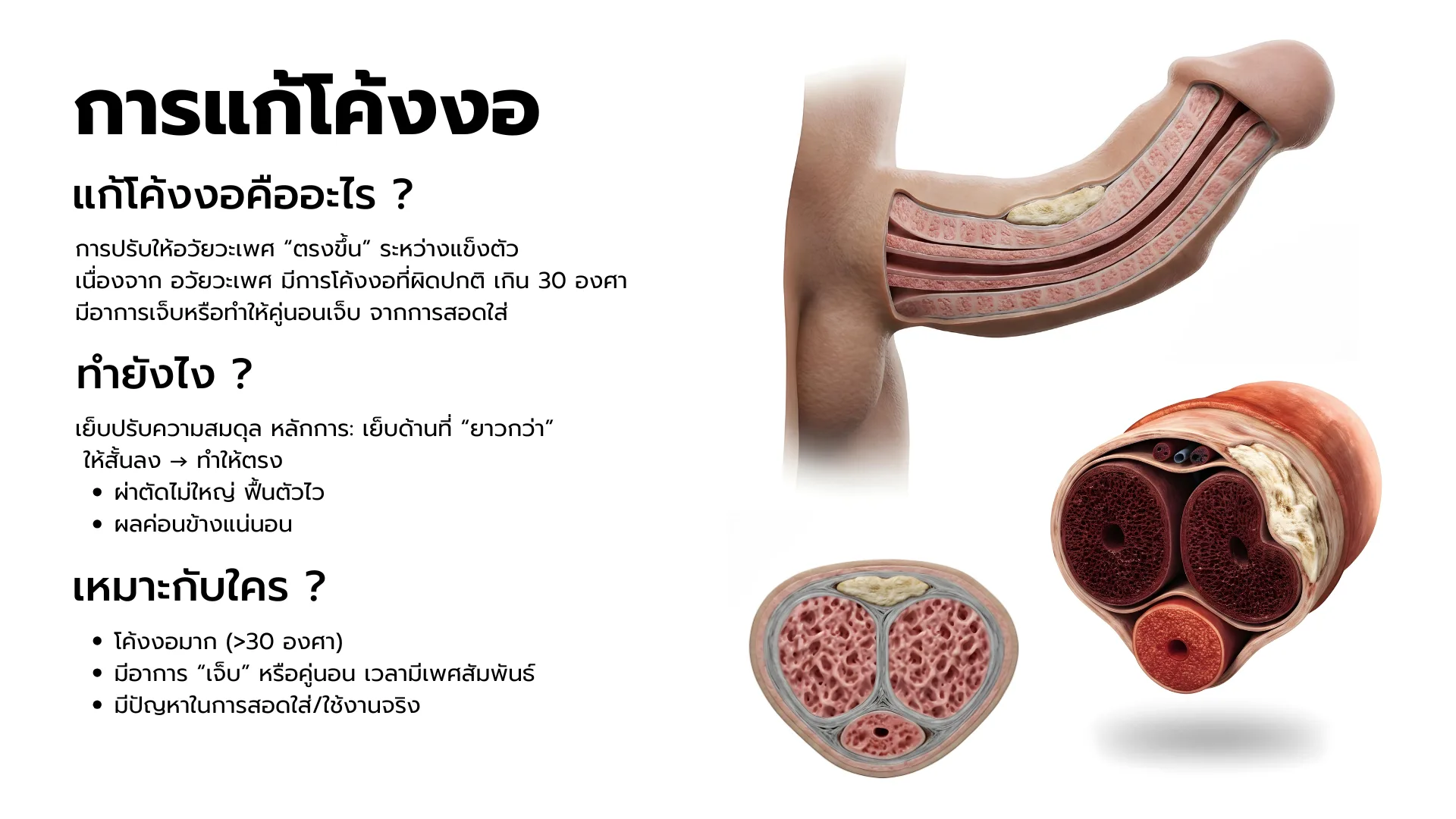 ผ่าตัดแก้ไของคชาตโค้งงอ