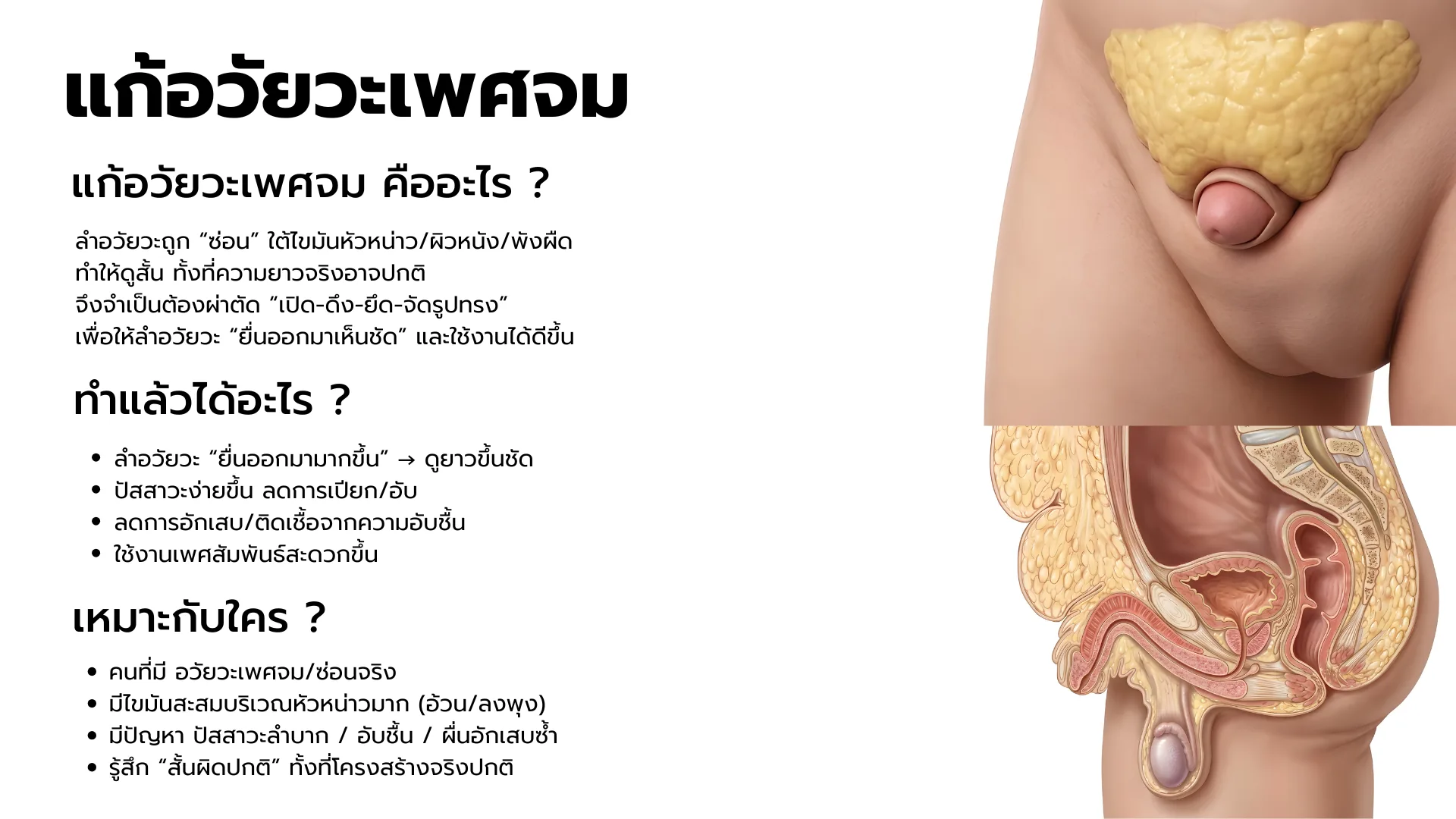 ผ่าตัดแก้ไของคชาตจม