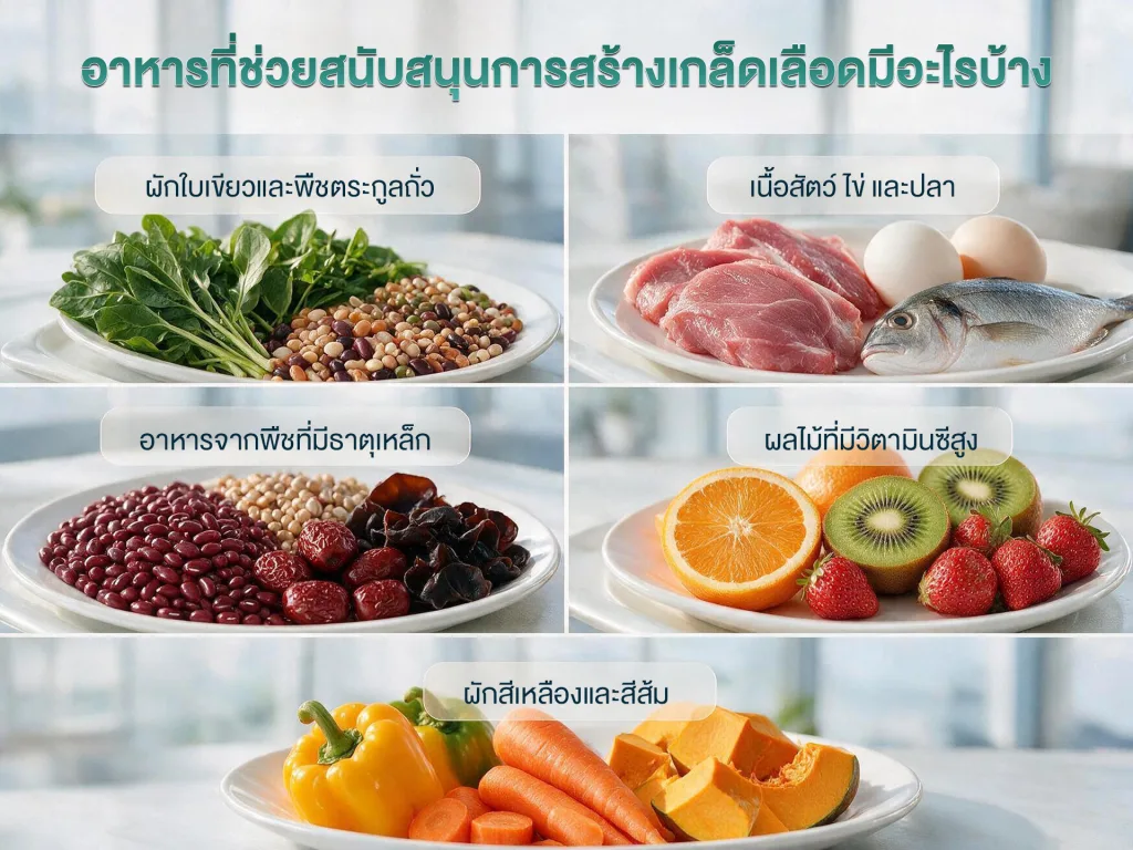 อาหารที่ช่วยสนับสนุนการสร้างเกล็ดเลือดมีอะไรบ้าง
