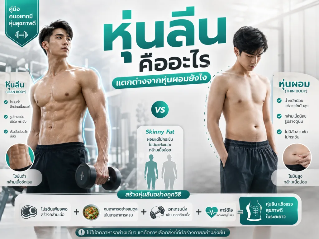 หุ่นลีน คืออะไร แตกต่างจากหุ่นผอมยังไง
