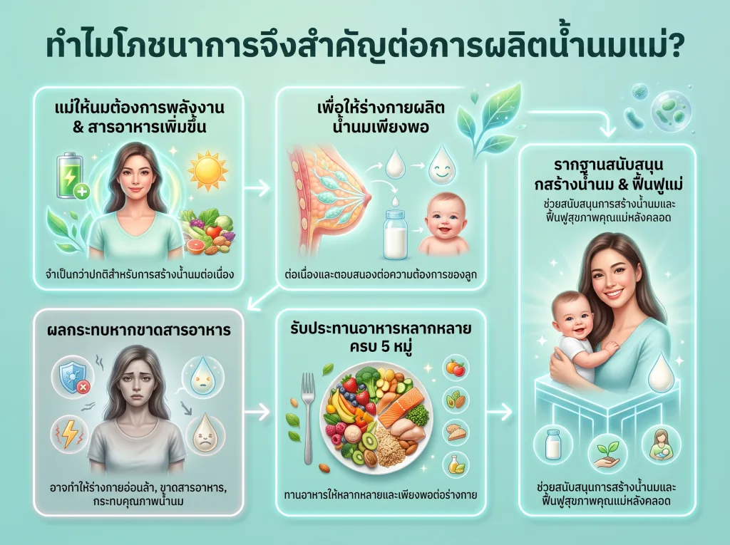 ทำไมโภชนาการจึงสำคัญต่อการผลิตน้ำนมแม่?