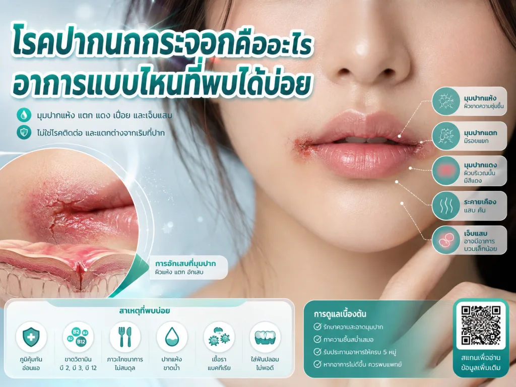 โรคปากนกกระจอกคืออะไร อาการแบบไหนที่พบได้บ่อย
