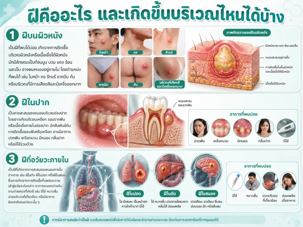 ฝีคืออะไร และเกิดขึ้นบริเวณไหนได้บ้าง