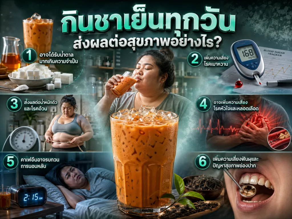 กินชาเย็นทุกวัน ส่งผลต่อสุขภาพอย่างไร?