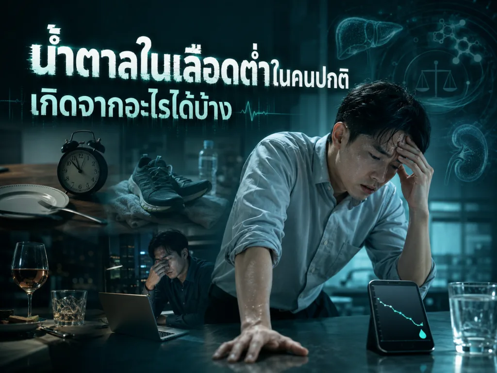 น้ำตาลในเลือดต่ำในคนปกติ เกิดจากอะไรได้บ้าง