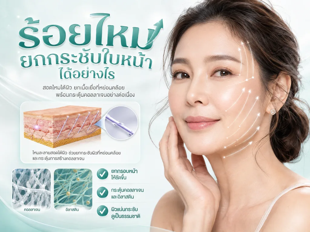 ร้อยไหมยกกระชับใบหน้าได้อย่างไร?