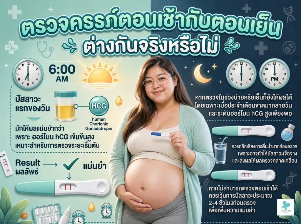 ตรวจครรภ์ตอนเช้ากับตอนเย็น ต่างกันจริงหรือไม่