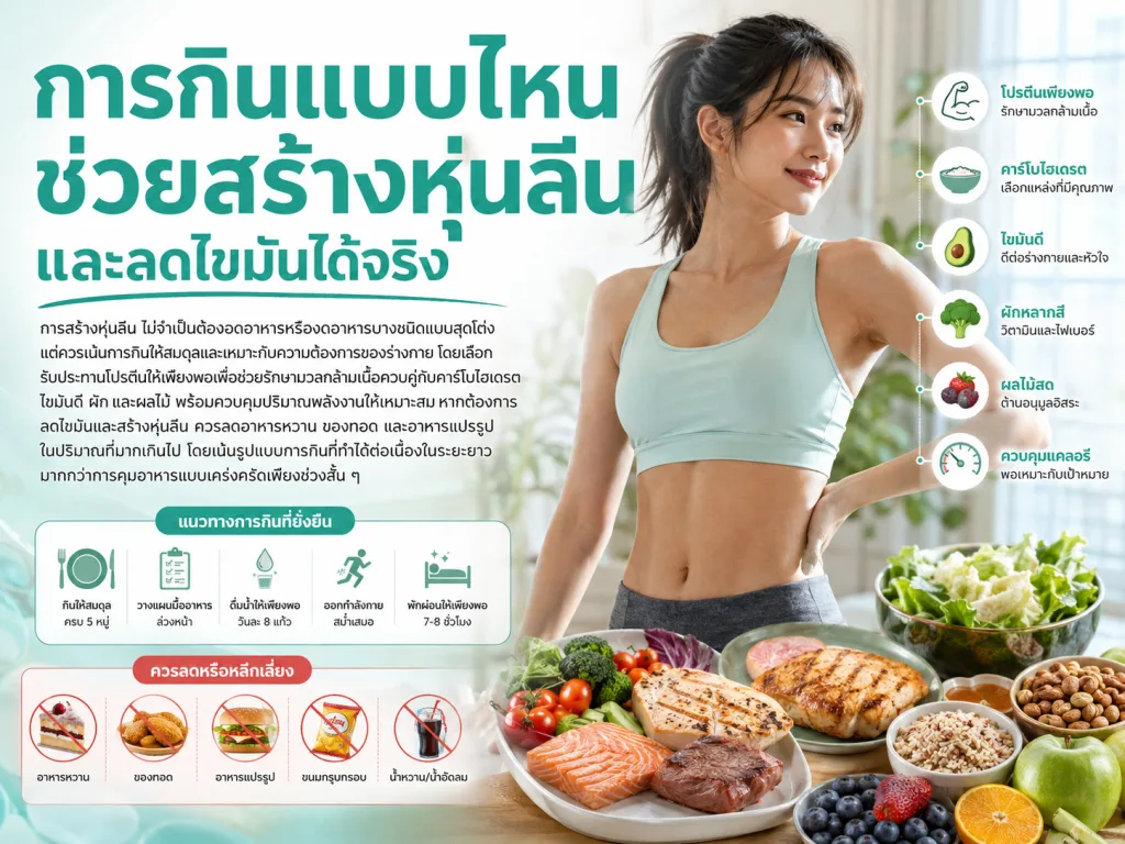 การกินแบบไหนช่วยสร้างหุ่นลีนและลดไขมันได้จริง