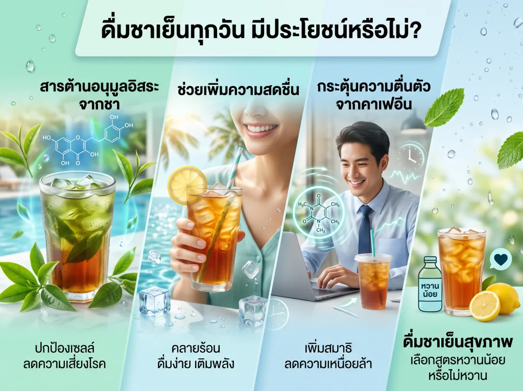 ดื่มชาเย็นทุกวัน มีประโยชน์หรือไม่?