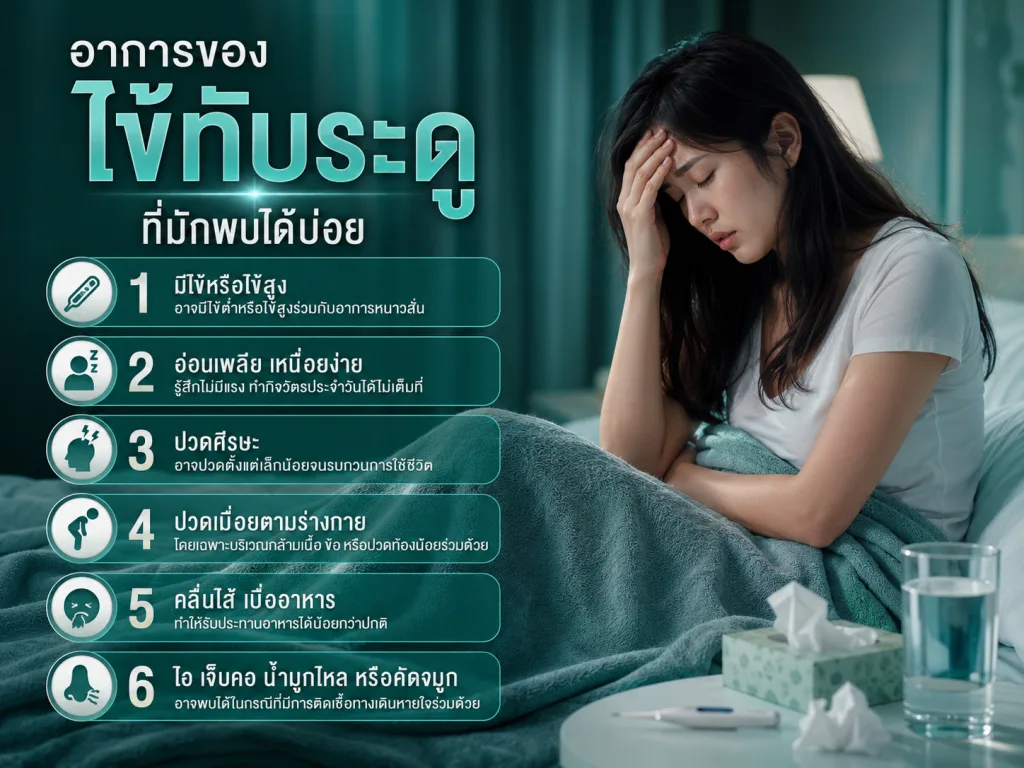 อาการของไข้ทับระดูที่มักพบได้บ่อย