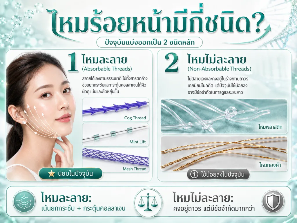 ไหมร้อยหน้ามีกี่ชนิด?