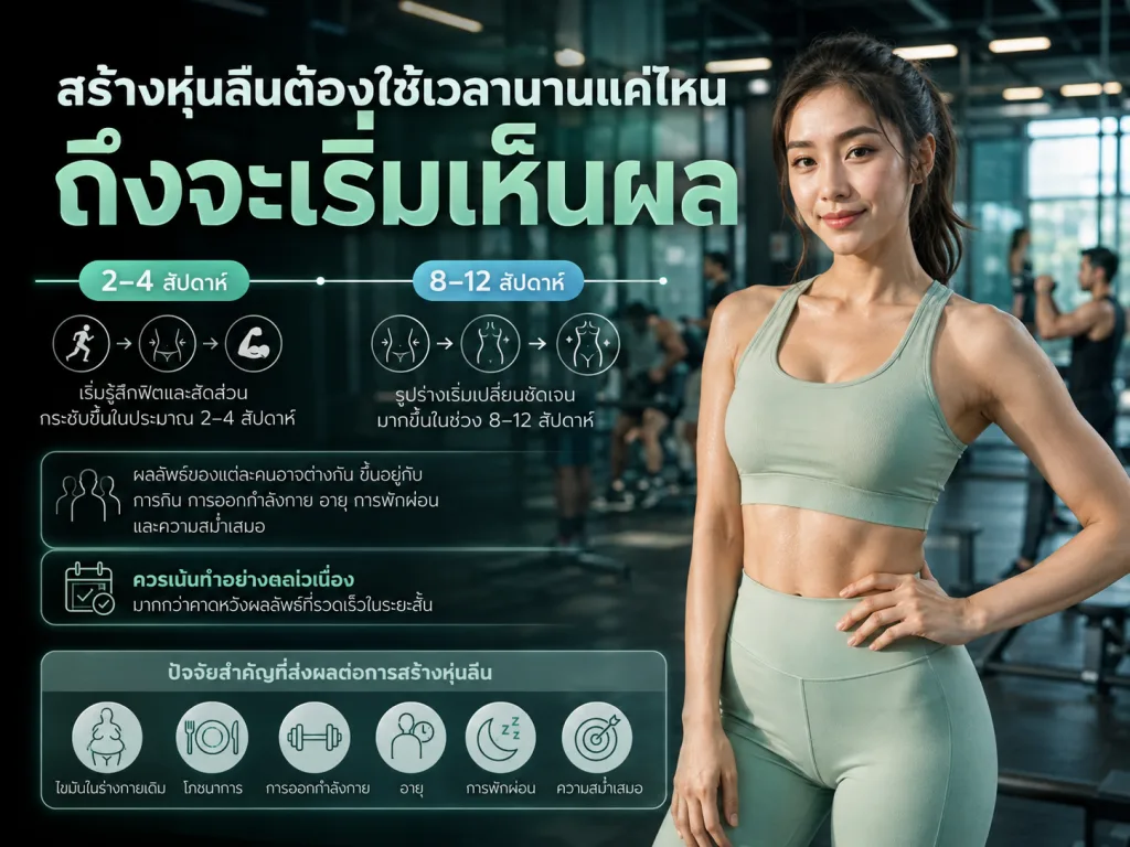 สร้างหุ่นลีนต้องใช้เวลานานแค่ไหนถึงจะเริ่มเห็นผล