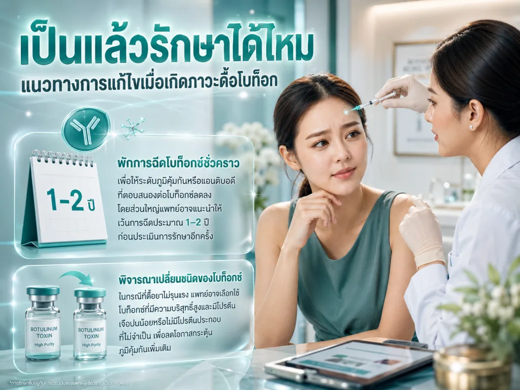 เป็นแล้วรักษาได้ไหม แนวทางการแก้ไขเมื่อเกิดภาวะดื้อโบท็อก