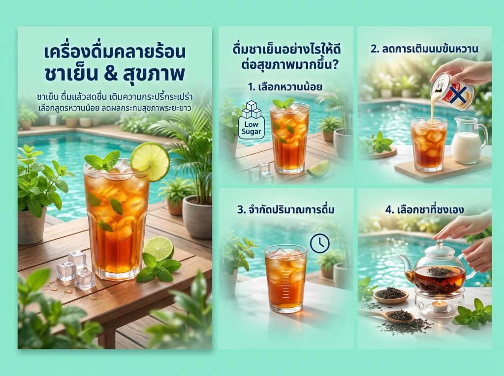 ดื่มชาเย็นอย่างไรให้ดีต่อสุขภาพมากขึ้น?
