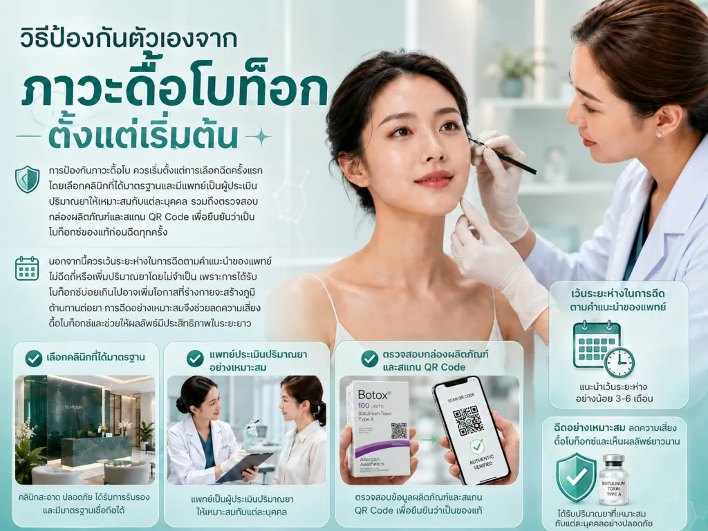 วิธีป้องกันตัวเองจากภาวะดื้อโบท็อกตั้งแต่เริ่มต้น
