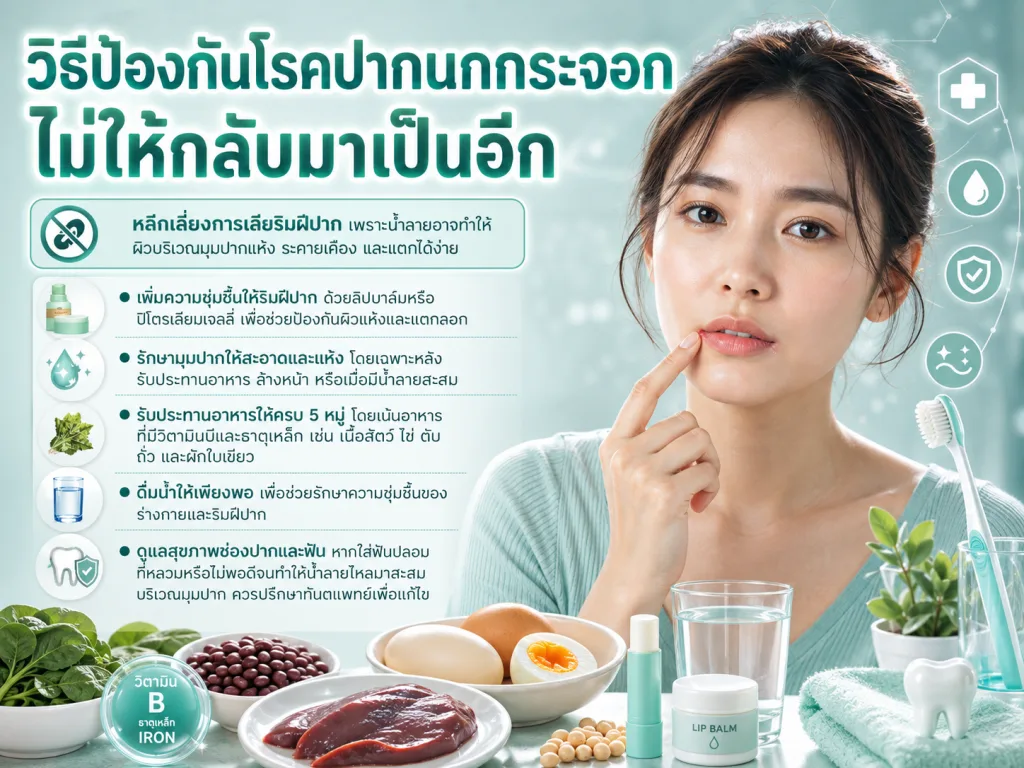 วิธีป้องกันโรคปากนกกระจอกไม่ให้กลับมาเป็นอีก