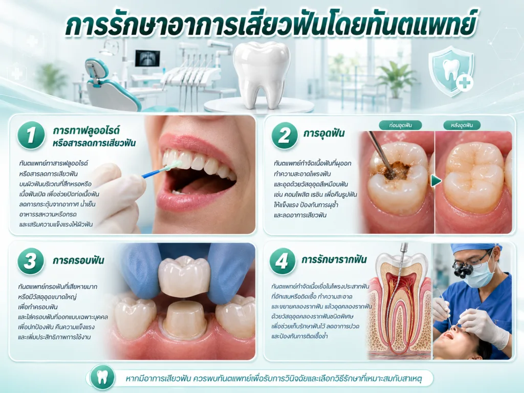 การรักษาอาการเสียวฟันโดยทันตแพทย์