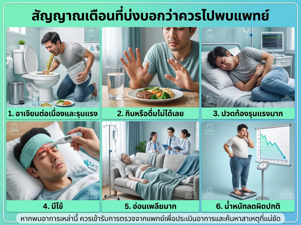 สัญญาณเตือนที่บ่งบอกว่าควรไปพบแพทย์
