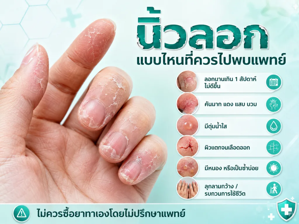 นิ้วลอกแบบไหนที่ควรไปพบแพทย์