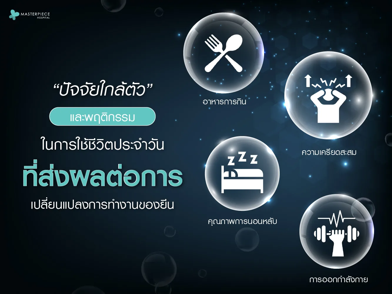 ปัจจัยใกล้ตัวและพฤติกรรมในชีวิตประจำวันที่ส่งผลต่อการเปลี่ยนแปลงการทำงานของยีน