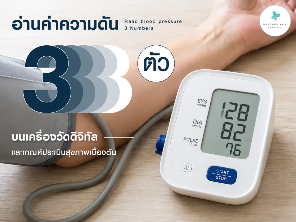 วิธีอ่านค่าความดัน 3 ตัวบนเครื่องวัดดิจิทัลและเกณฑ์ประเมินสุขภาพเบื้องต้น