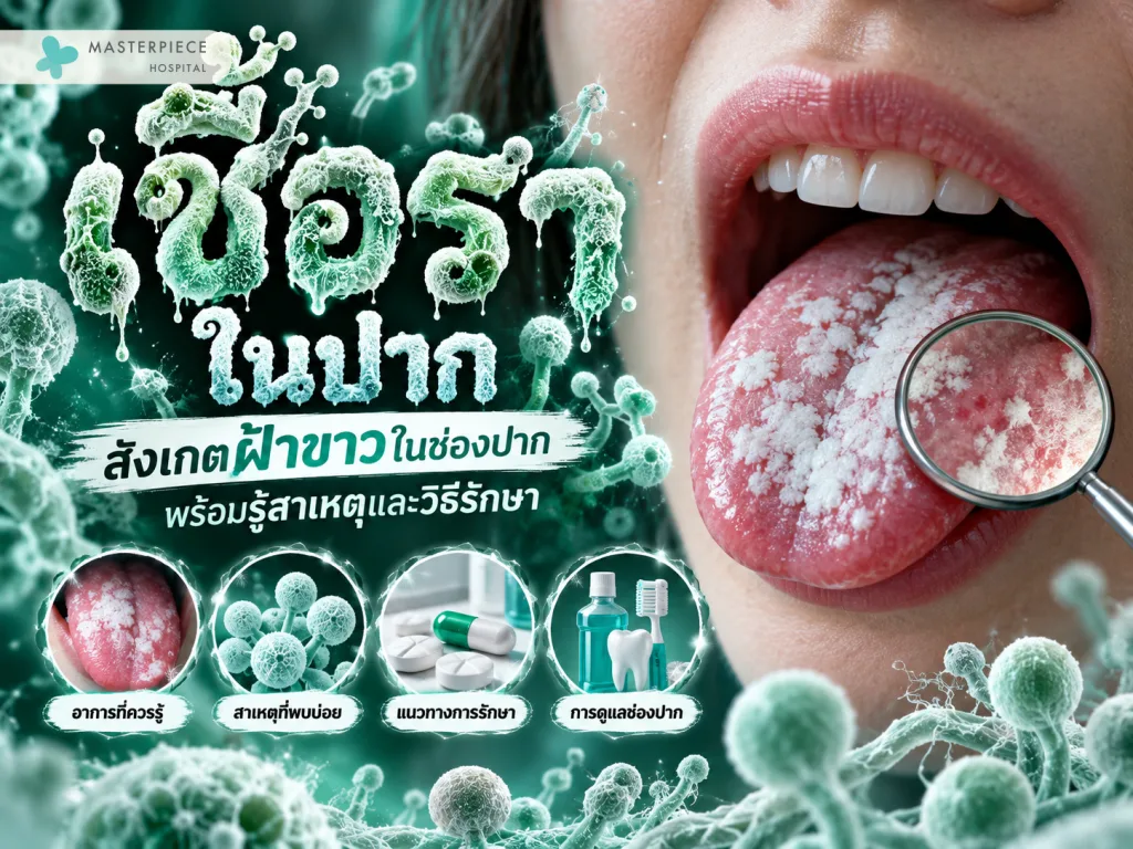เชื้อราในปาก สังเกตฝ้าขาวในช่องปาก พร้อมรู้สาเหตุและวิธีรักษา
