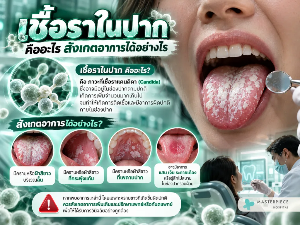 เชื้อราในปาก คืออะไร สังเกตอาการได้อย่างไร