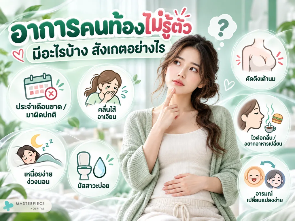 อาการคนท้องไม่รู้ตัว มีอะไรบ้าง สังเกตอย่างไร