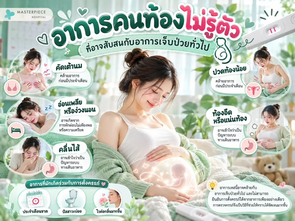 อาการคนท้องไม่รู้ตัว ที่อาจสับสนกับอาการเจ็บป่วยทั่วไป