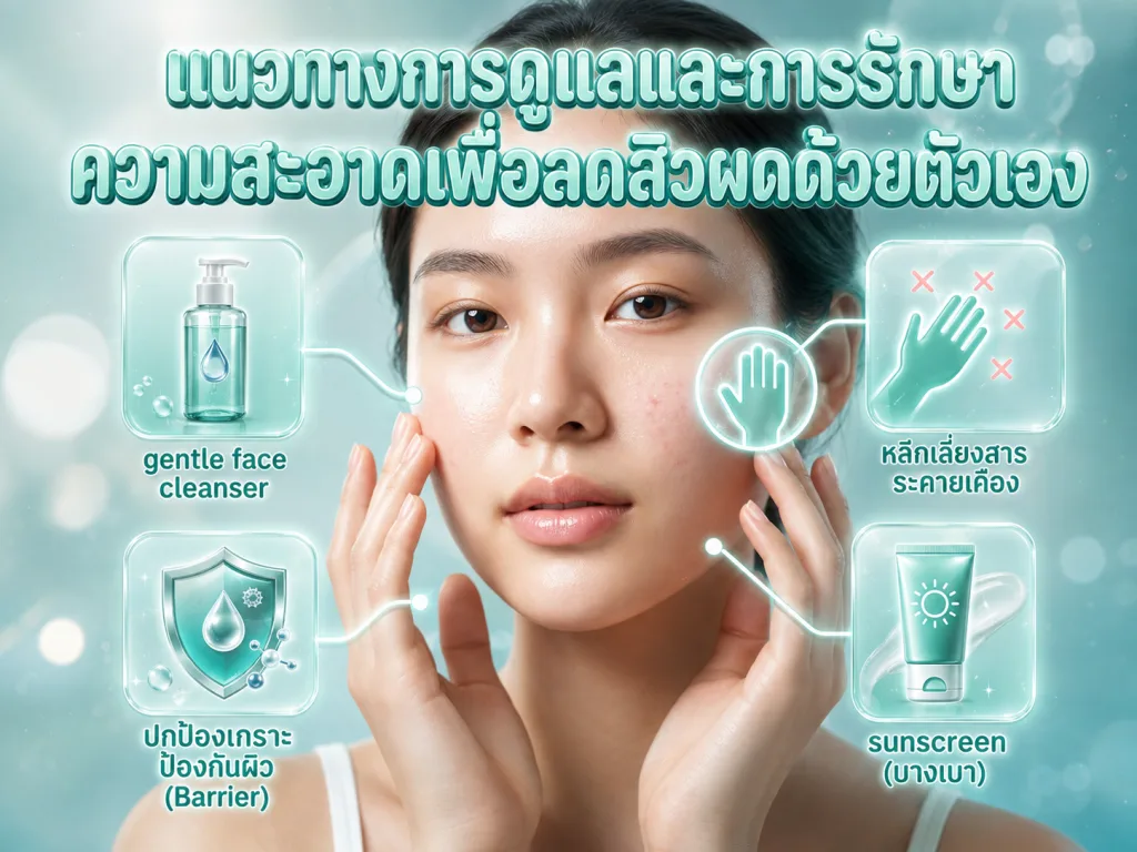 แนวทางการดูแลและการรักษาความสะอาดเพื่อลดสิวผดด้วยตัวเอง