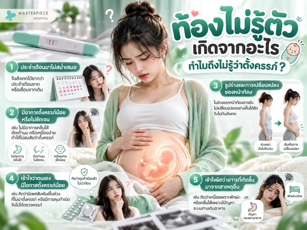 ท้องไม่รู้ตัว เกิดจากอะไร ทำไมถึงไม่รู้ว่าตั้งครรภ์