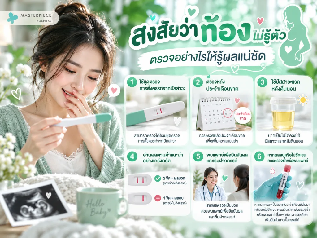 สงสัยว่าท้องไม่รู้ตัว ตรวจอย่างไรให้รู้ผลแน่ชัด
