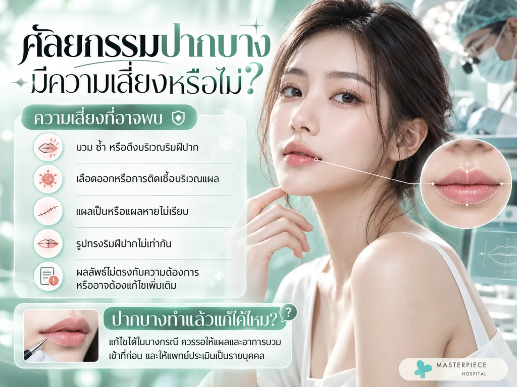 ศัลยกรรมปากบางมีความเสี่ยงหรือไม่?